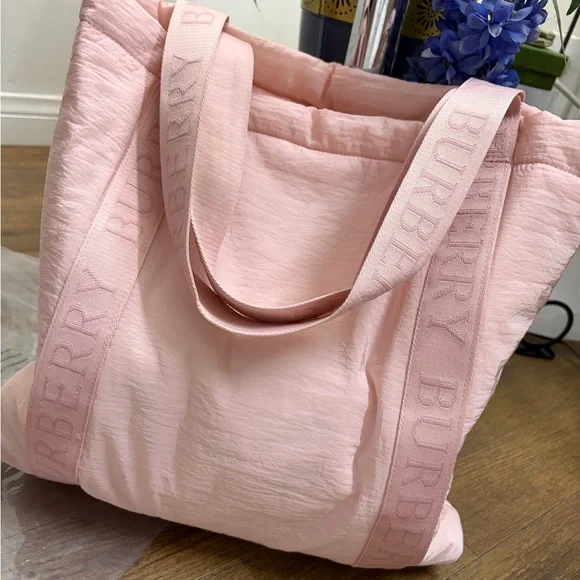 Burberry Light Pink Logo Strap Tote - Picture 2 of 12